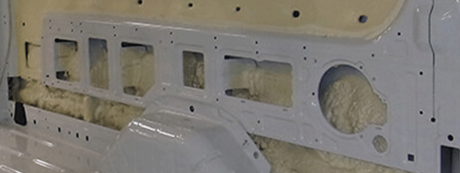 image of spray foam insulation in specialty vehicles