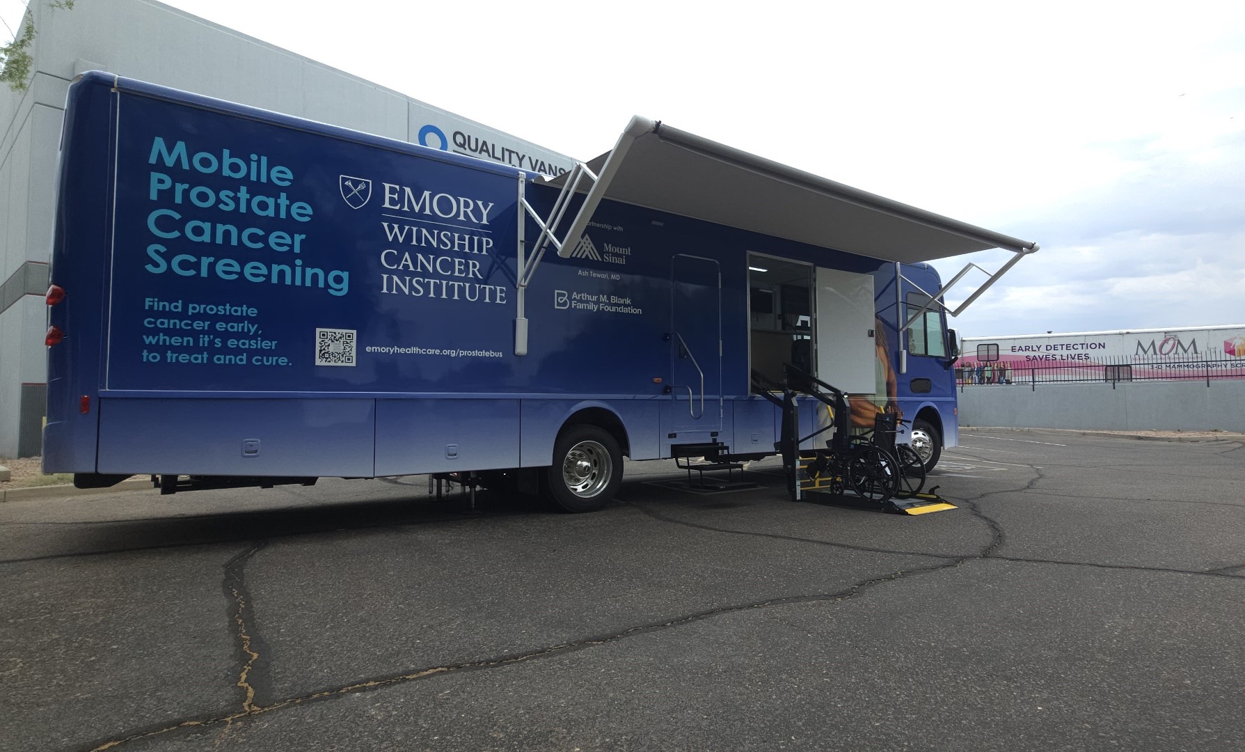 image of mobile screening and testing vehicles for prostate cancer