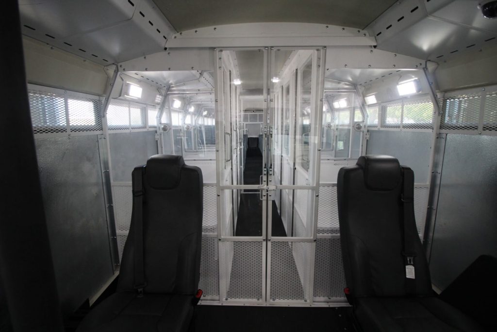 custom prisoner transport bus interior