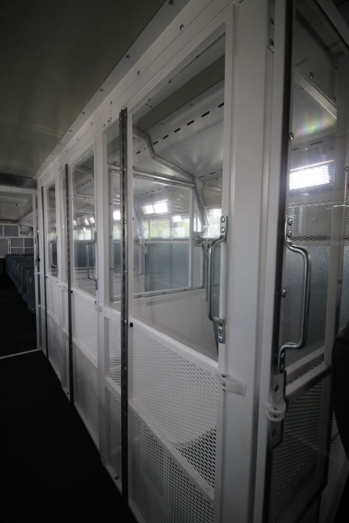 custom prisoner transport bus interior